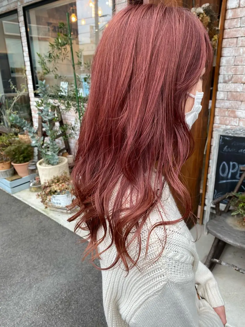 ロング カラー ピンクカラー 【浜松・豊橋】 ニシモトのヘアスタイル