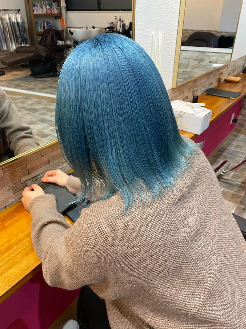 ミディアム カラー ヘアカラー YUI/ ブリーチカラー🌷のヘアスタイル