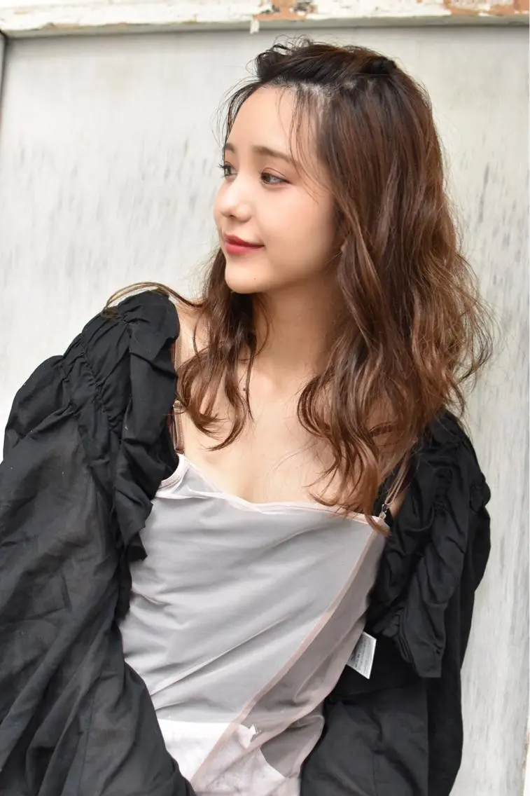 セミロング ヘアカラー トリートメント ヘアセット 金子 廉のヘアスタイル