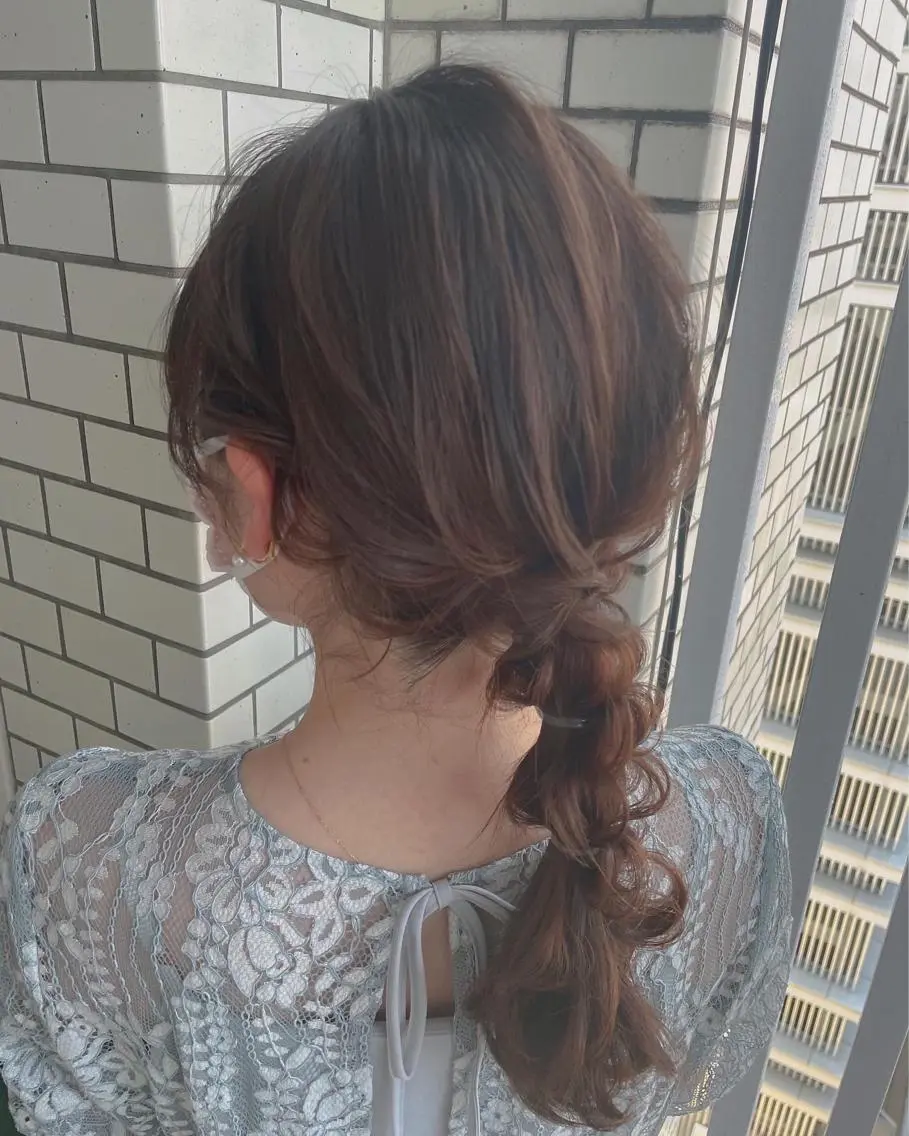 セミロング ヘアアレンジ キッズ ヘアメイク10年から 美容師💄Anriのヘアスタイル