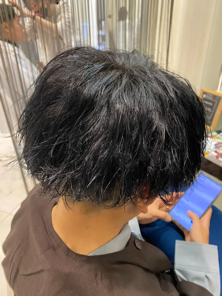 パーマ メンズ カット パーマ 及川 歩真のヘアスタイル