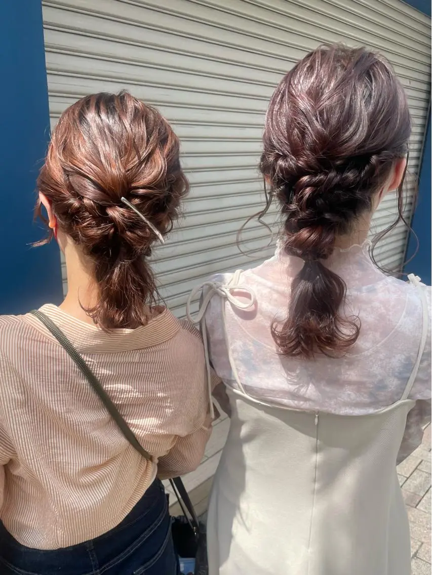 ミディアム ヘアアレンジ ヘアセット 小原 慧美のヘアスタイル