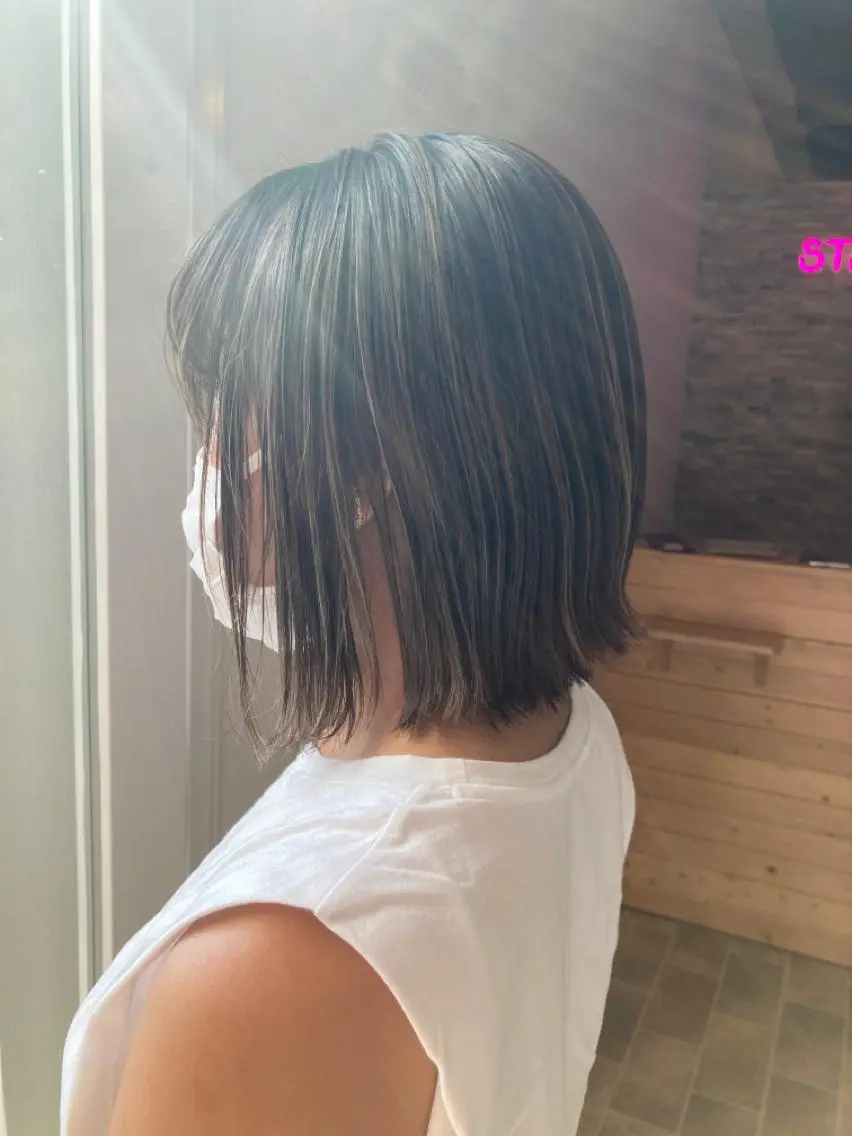 ショート カラー ヘアカラー&縮毛矯正 STAR☆RIVERのヘアスタイル