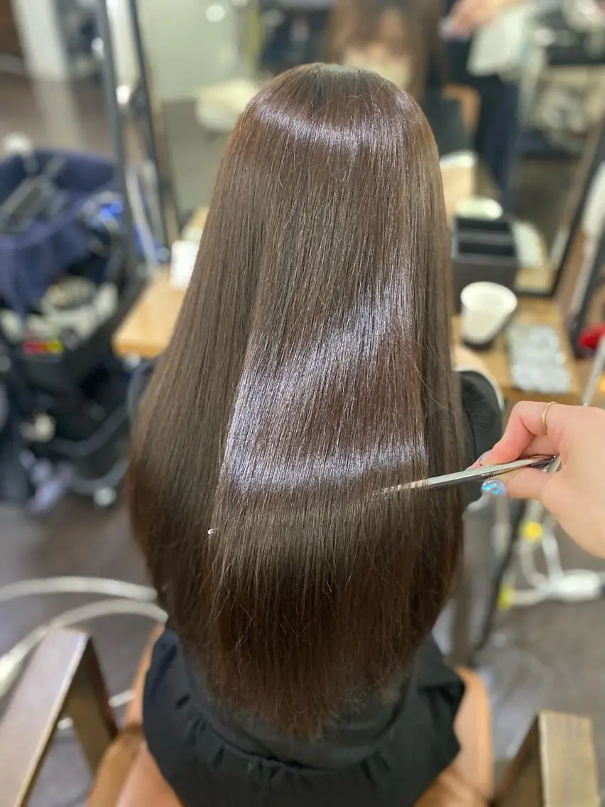 ロング カラー 髪質改善 トリートメント 透明感カラー名駅 名駅みゆのヘアスタイル
