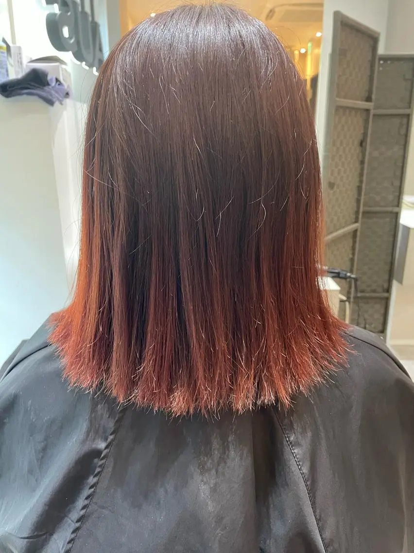 ミディアム カラー グラデーションカラー 韓国×網紅ヘア 🤍りん🤍のヘアスタイル