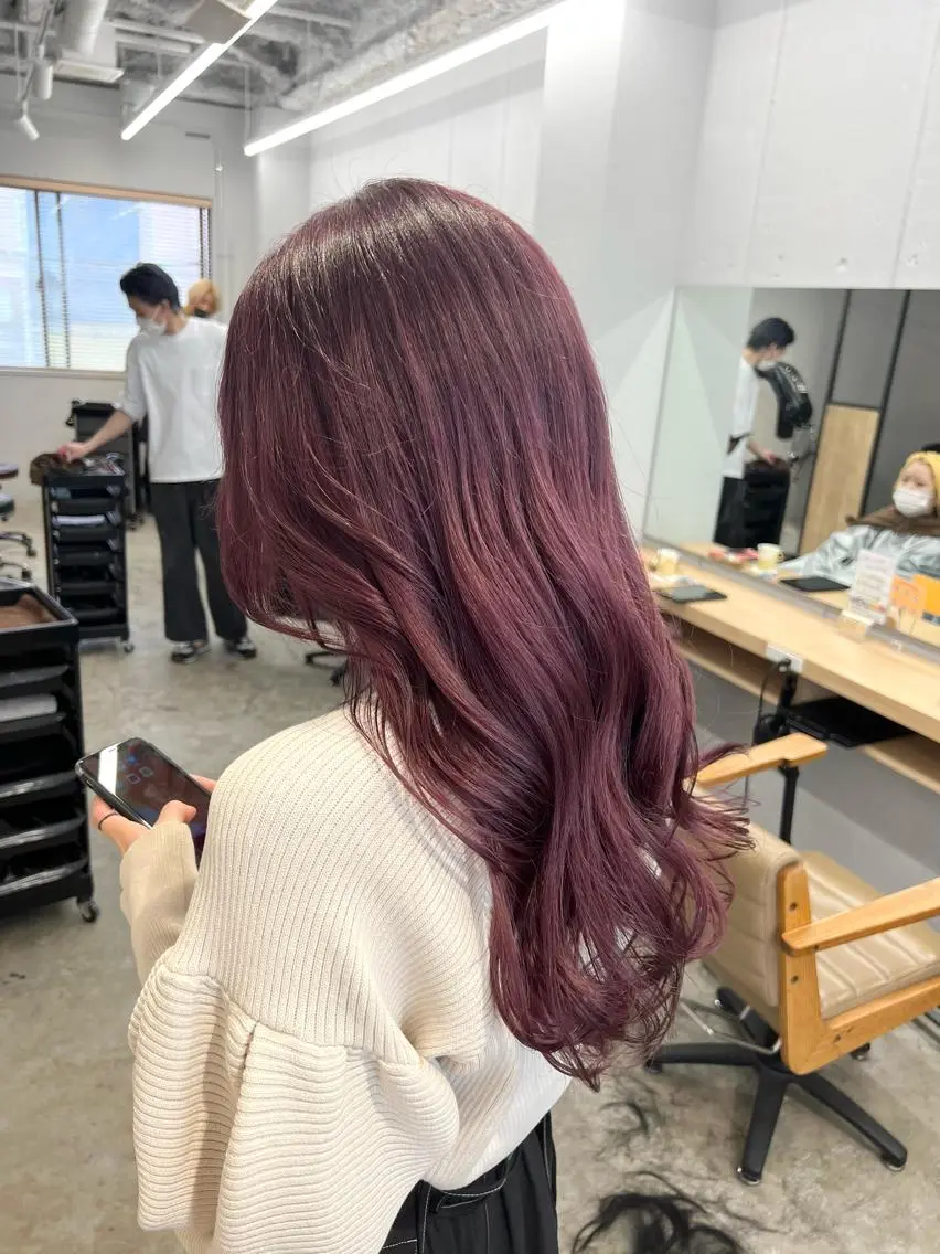 ロング カラー カシス ピンクカラー 代表 YUKI ☆のヘアスタイル