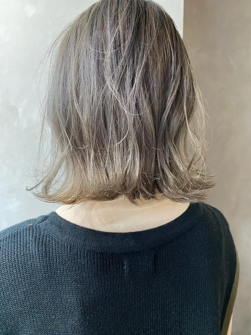 ミディアム カラー カット ヘアカラー トリートメント ツキノキ　ミナ 8月から西梅田店のヘアスタイル