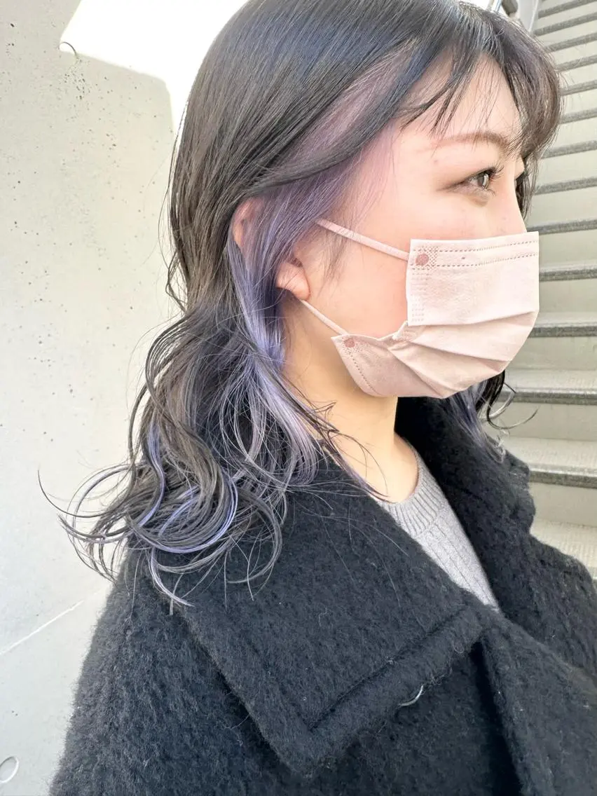 ミディアム ✨透明感カラー✨ ✨小顔カット✨山木のヘアスタイル