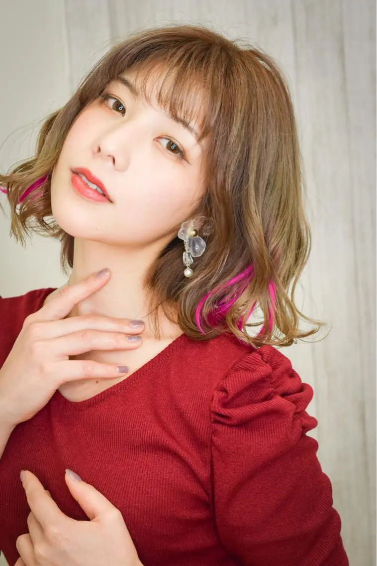 ミディアム エクステ カット ヘアカラー トリートメント 石沢 知康のヘアスタイル