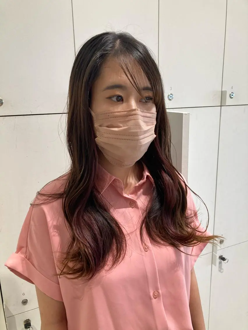 ロング カラー ベージュカラー ピンクカラー ピンクベージュ ヘアカラー 透明感カラー🫧 nanohaのヘアスタイル