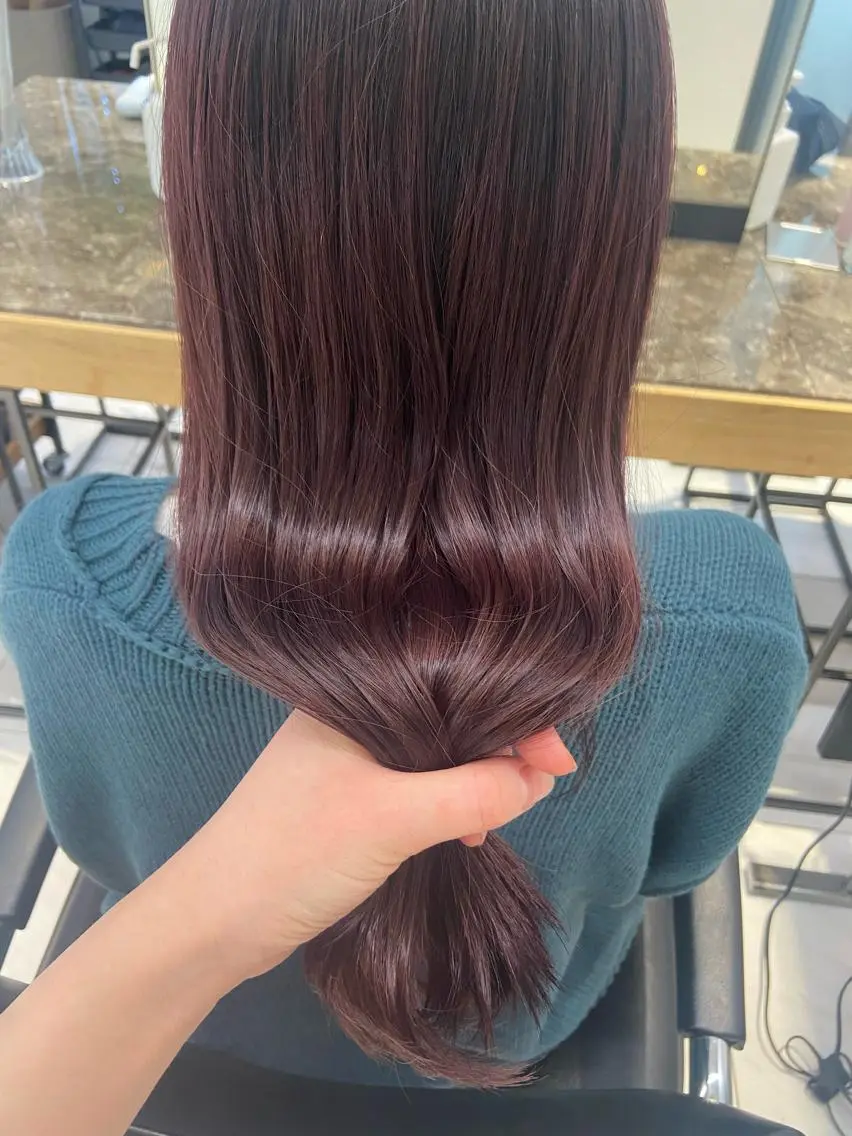 セミロング カラー ブリーチ ピンクカラー APOLLO♡ ＭＩＯのヘアスタイル