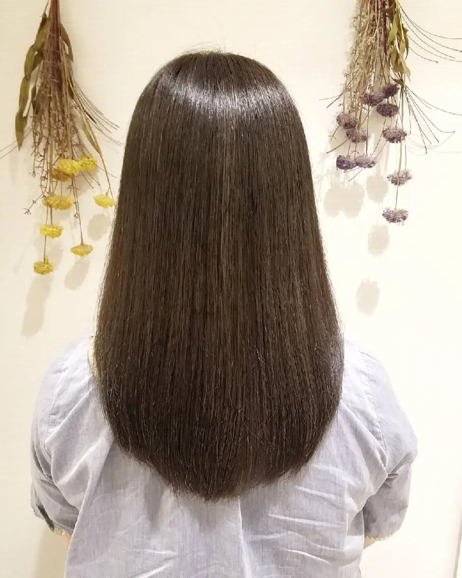 ロング カット 縮毛矯正 トリートメント 村岡【店長】 【骨格矯正ショート】のヘアスタイル