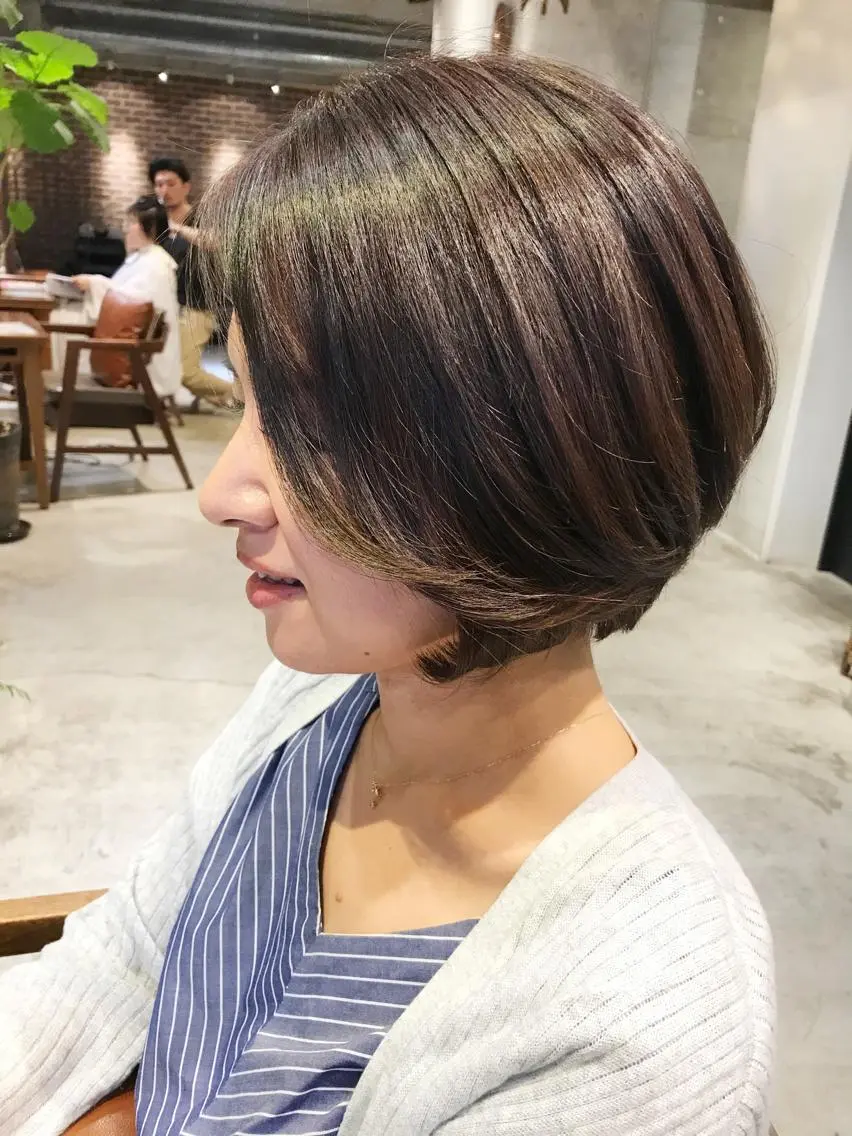 ショート カラー ヘアアレンジ ボブレイヤー ボブ レイヤーカット カット ヘアカラー トリートメント ヘッドスパ 小林 佳祐のヘアスタイル