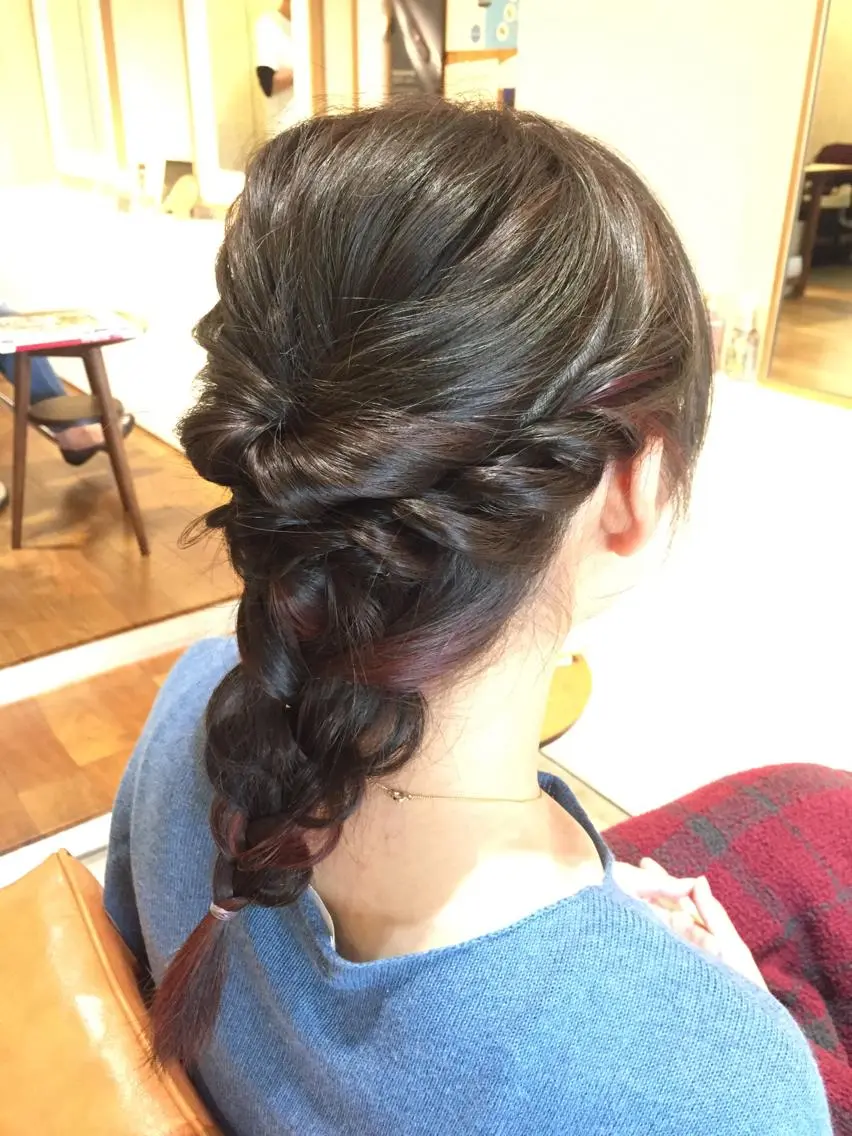 ミディアム セミロング ロング カラー ヘアアレンジ creep hair nozomiのヘアスタイル
