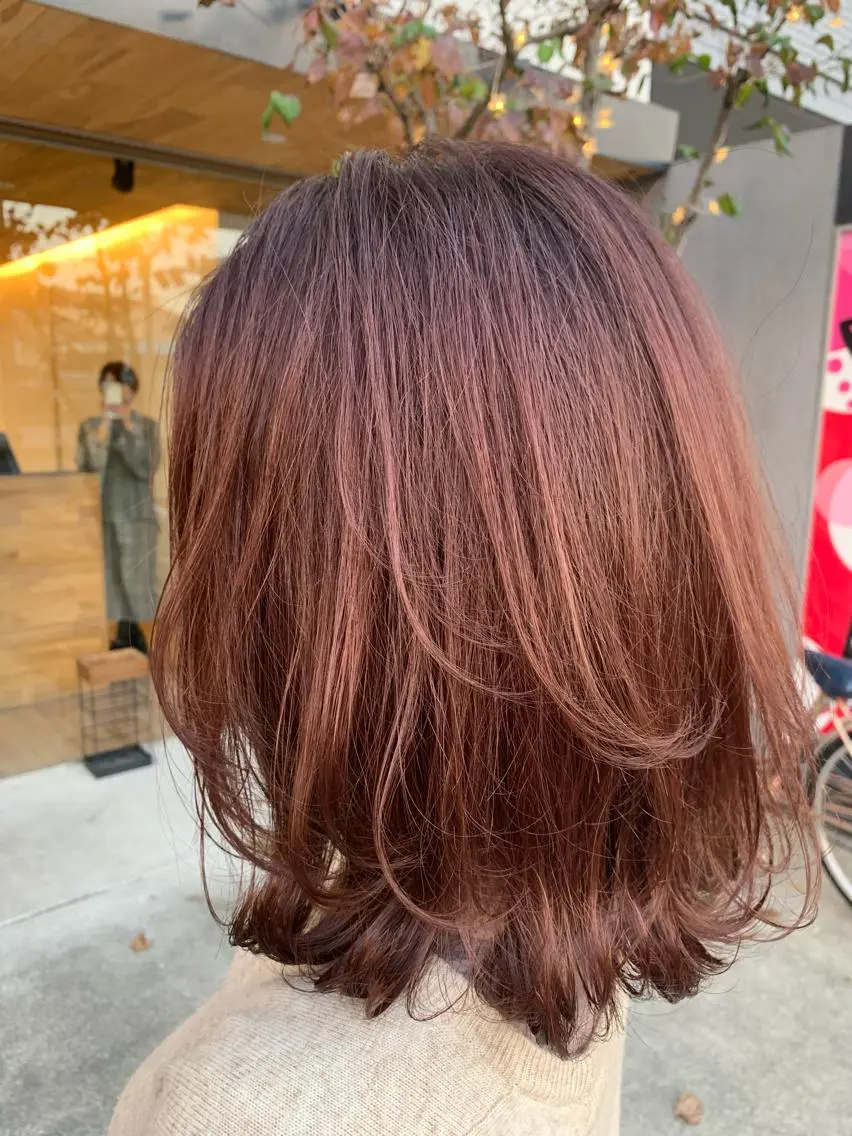 ミディアム カラー カット ヘアカラー トリートメント 大平 京佳のヘアスタイル