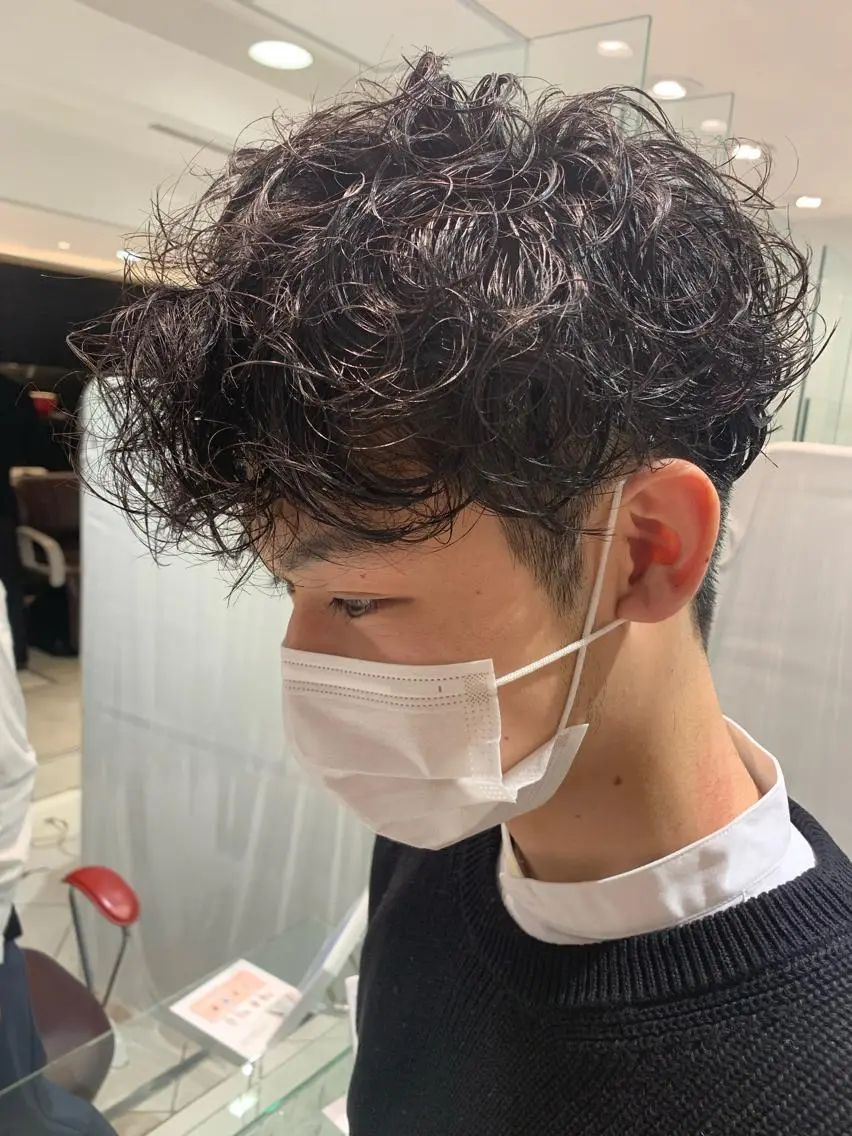 メンズ カット パーマ トリートメント ヘアセット ✨上村 潤平✨メンズヘア✨のヘアスタイル