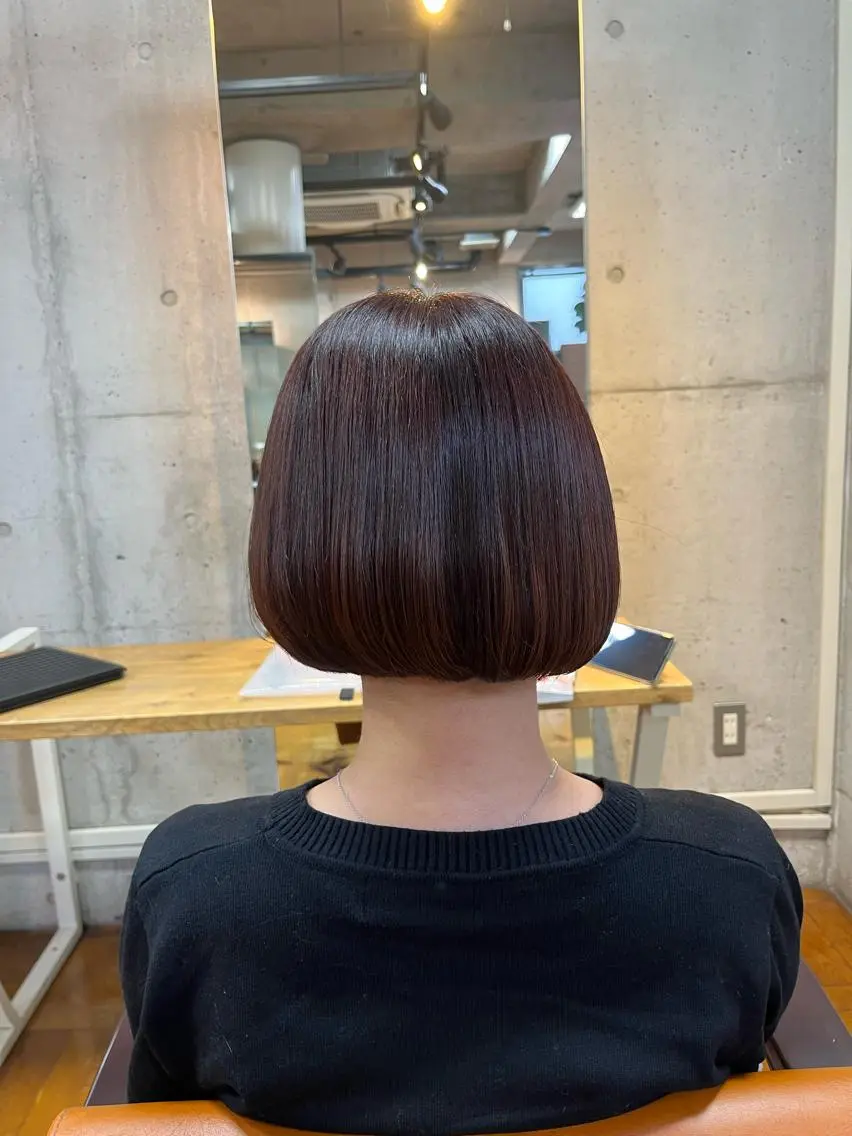 ショート ボブ カット ヘアカラー トリートメント 髪質改善 🐶とっくんのヘアスタイル