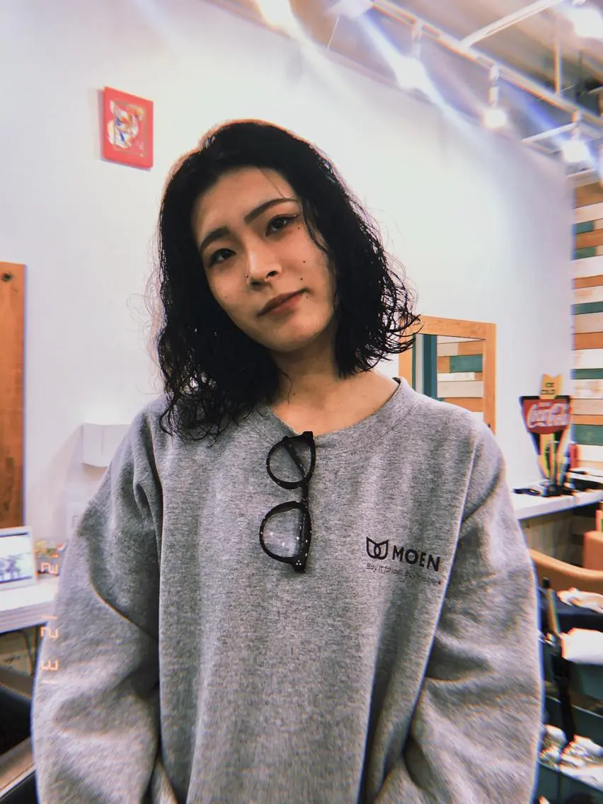 ミディアム 原田 慎吾のヘアスタイル