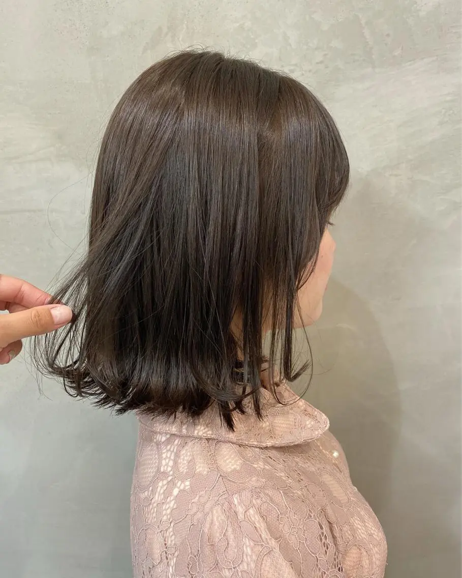 ミディアム カラー ベージュカラー イルミナカラー 🫧透明感カラー🫧 OIKAWAのヘアスタイル