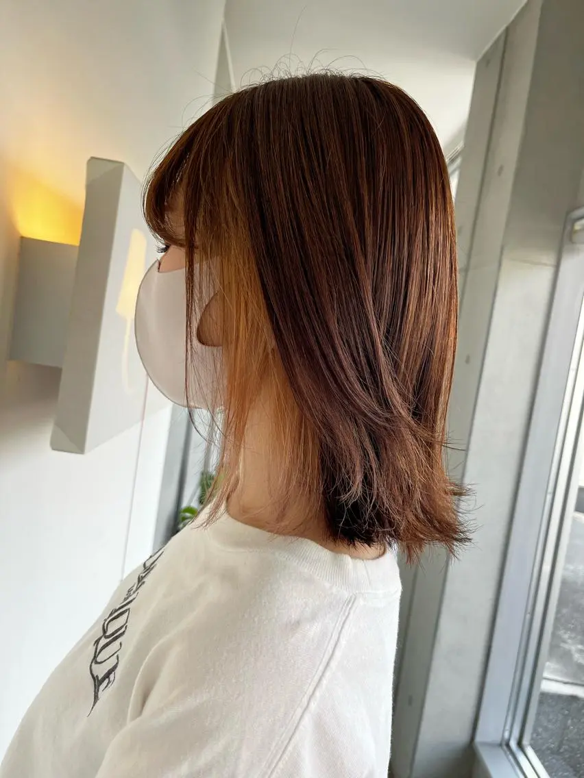 ミディアム おせ ちさとのヘアスタイル