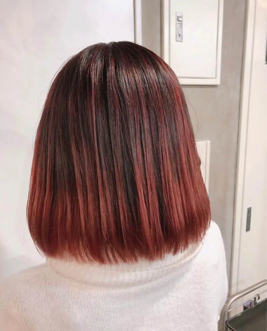 ショート カラー バレイヤージュ レイヤーカット ヘアカラー 🔥ハイトーン🔥 🌈柴田尚貴🌈のヘアスタイル
