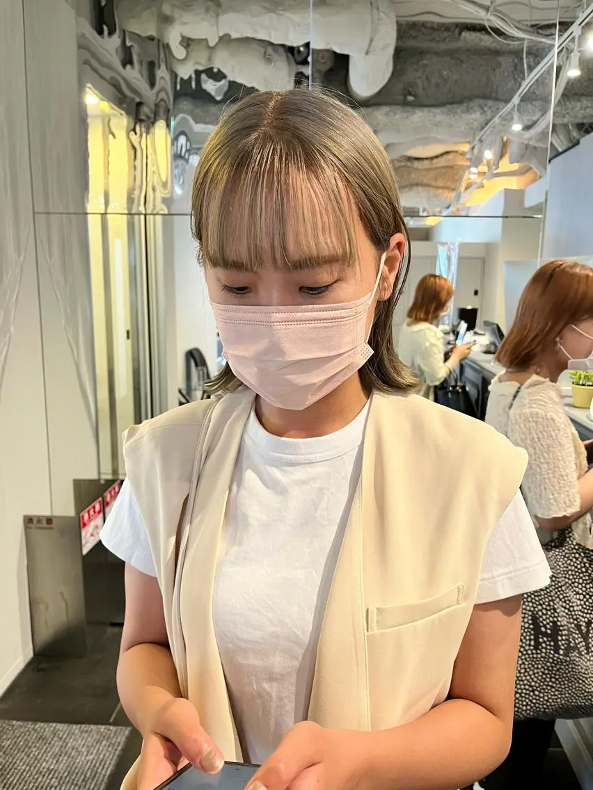 ショート カラー 切りっぱなしボブ ブリーチ ケアブリーチ 透明感カラー ダブルカラー カット ヘアカラー ショート/パーマ/ カラー/FUKOのヘアスタイル