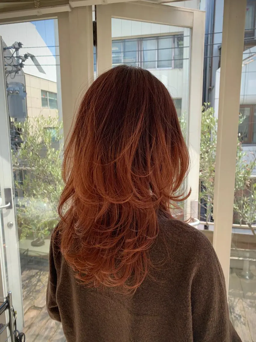 セミロング カラー パーマ ヘアアレンジ 加藤 綾華のヘアスタイル