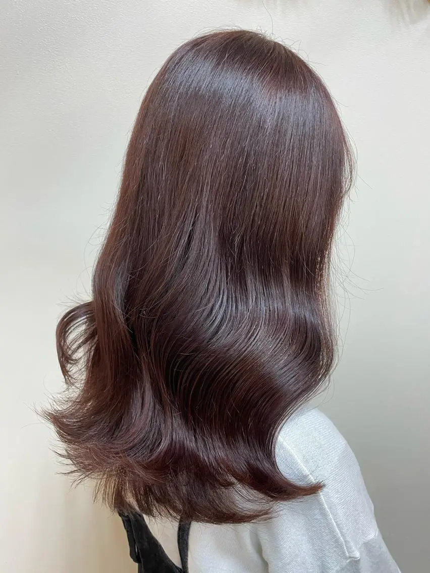セミロング カット 韓国ヘア 🤍中西麻友🤍のヘアスタイル