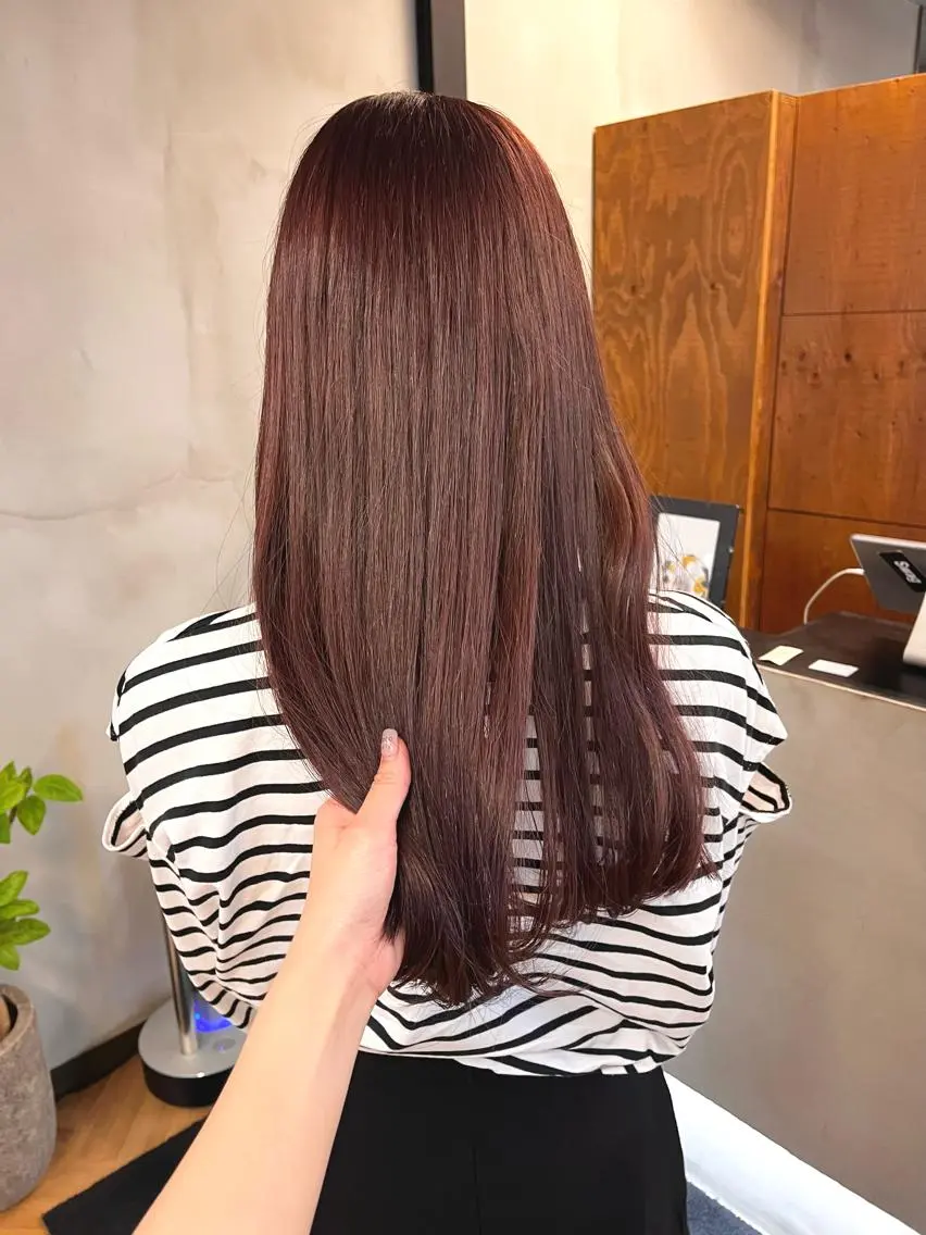 ロング カラー ヘアアレンジ ブリーチ ダブルカラー ブリーチなしカラー ena/ブリーチなし 透明感・レイヤー🎀のヘアスタイル