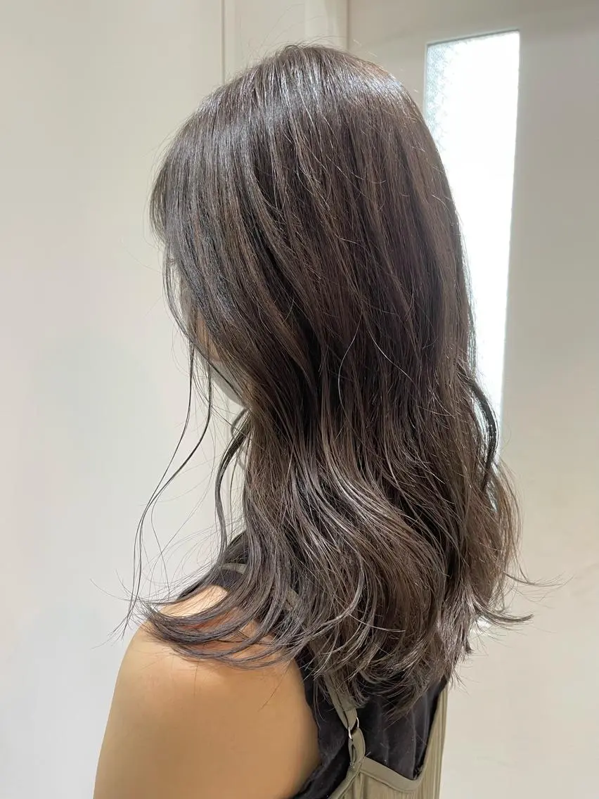 セミロング カラー アディクシーカラー 透明感カラー グレージュ カット ヘアカラー 🌿ニュアンス/髪質 改善🌿Fukudaのヘアスタイル