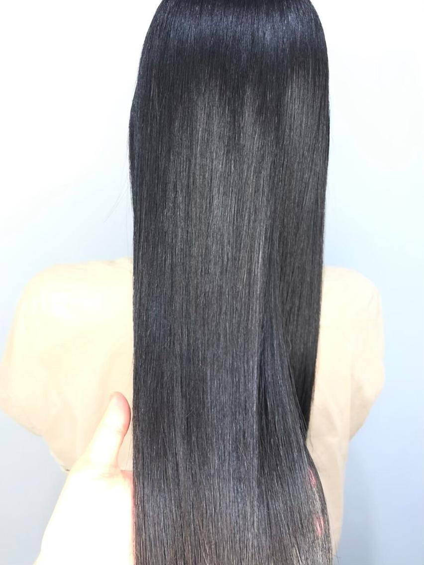 ミディアム カラー アディクシーカラー アッシュ ブルーカラー ダークアッシュ イヤリングカラー トップスタイリスト ✨KIRIKA中野✨のヘアスタイル