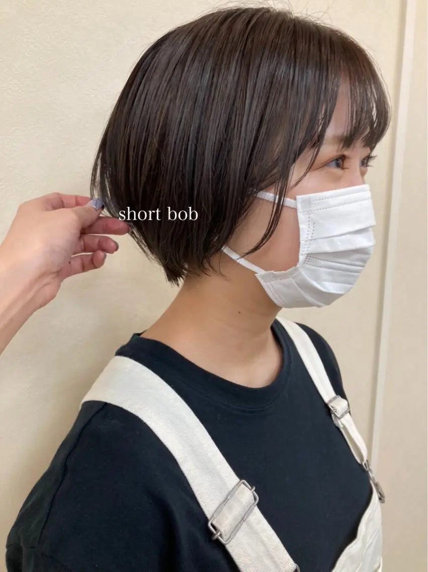 ショート カラー 切りっぱなしボブ ショートボブ ハンサムショート グレージュ ボブ カット ヘアカラー トリートメント 初めてのショート お任せください✂️のヘアスタイル