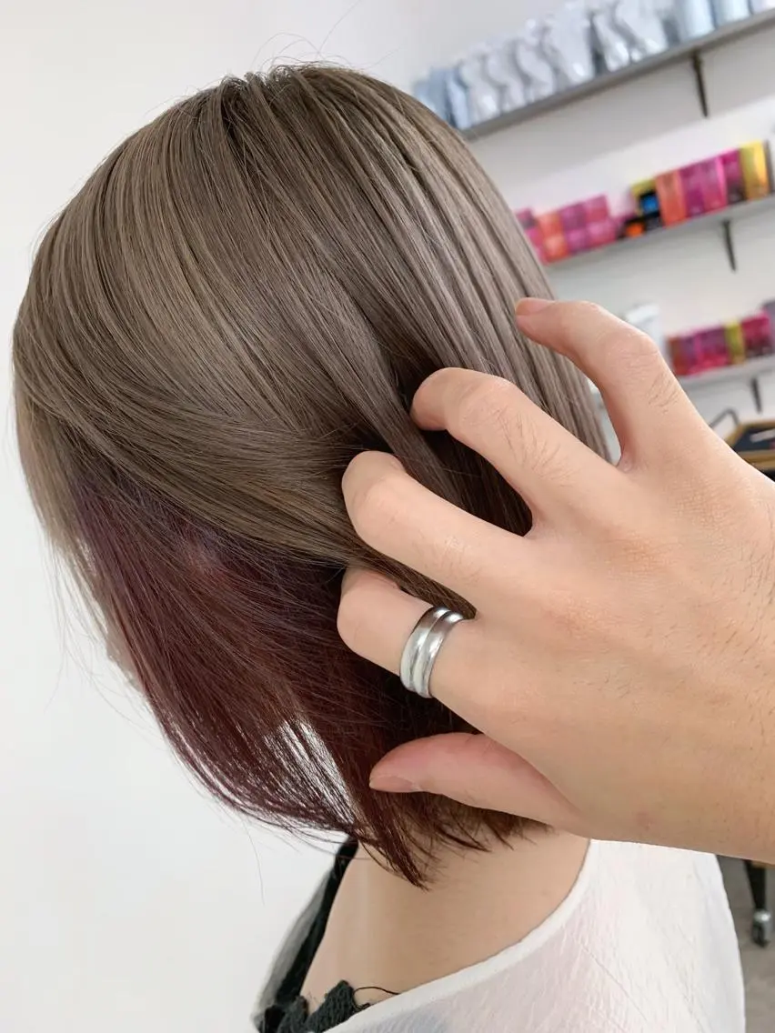 ミディアム ヘアカラー トリートメント 🥇近藤 恭輔🥇 Recharme新保のヘアスタイル