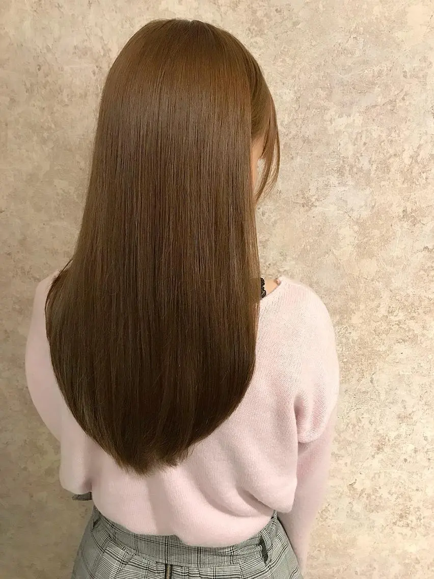 ミディアム カラー パーマ 小顔カット✨ 透明感カラー/村上のヘアスタイル