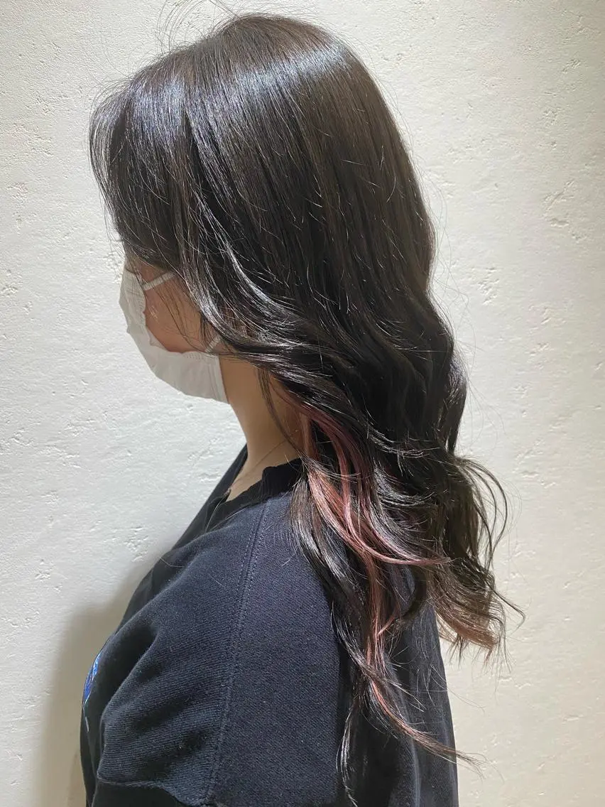 ロング カラー 中村 莉子のヘアスタイル