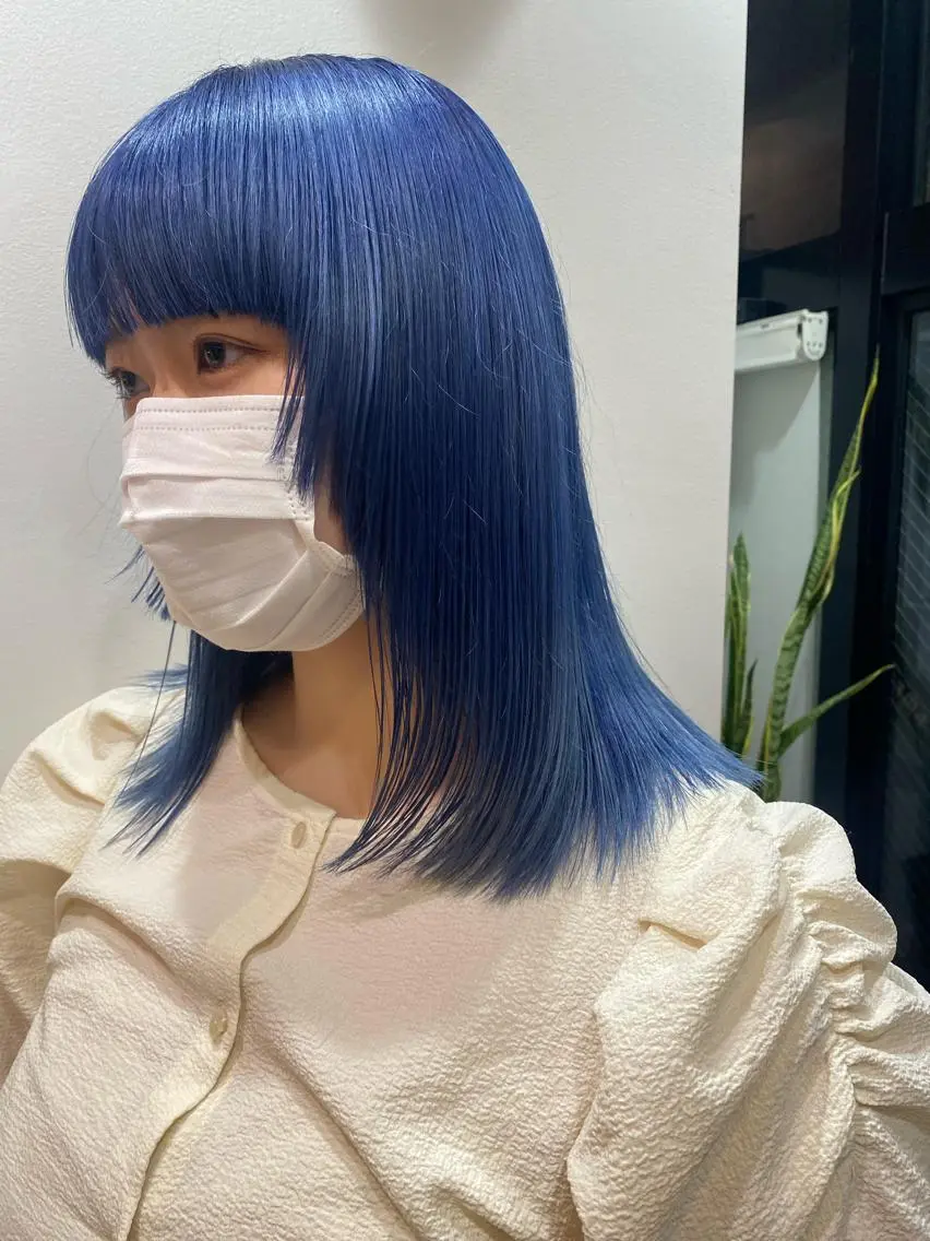 セミロング カラー パーマ ヘアアレンジ メンズ アイブロウ MOE /Zina横浜2ndのヘアスタイル