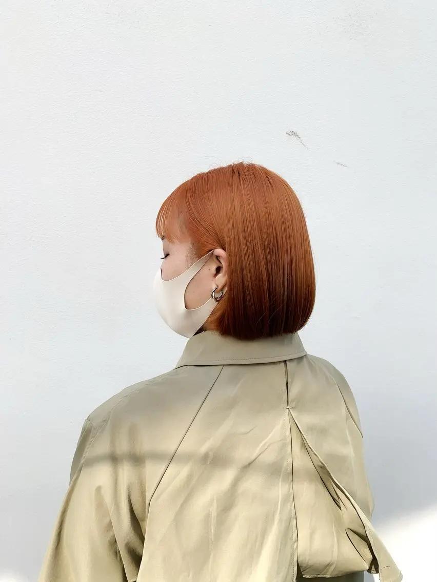 ショート カラー ヘアアレンジ オレンジ ヘアカラー トリートメント 〽️magico/ ウルフDaiki〽️のヘアスタイル
