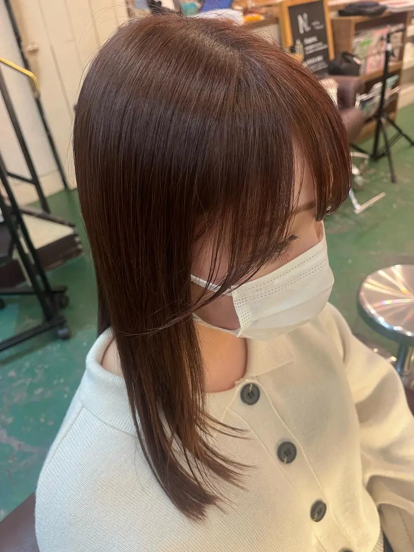 セミロング ヘアカラー トリートメント ♱地雷カラー♱ウルフ ♱ 藍衣 ♱のヘアスタイル