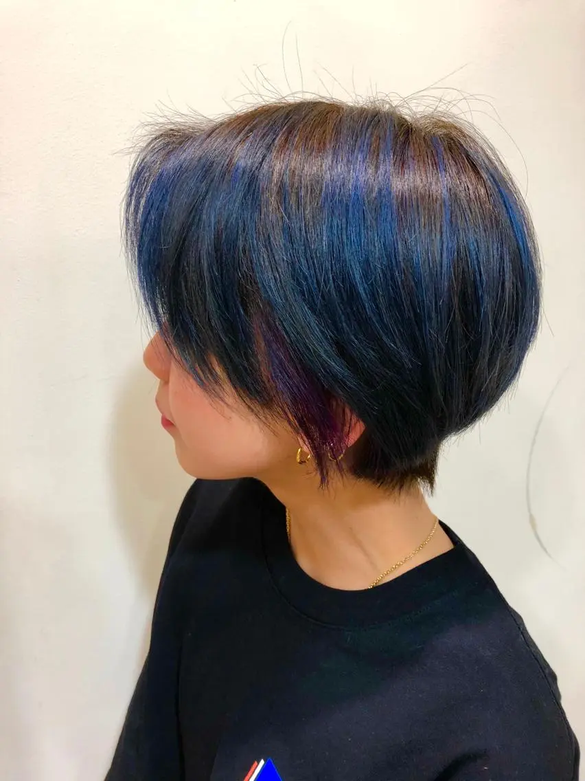 ショート カラー デザインカラー カット ヘアカラー 神崎 拓人のヘアスタイル