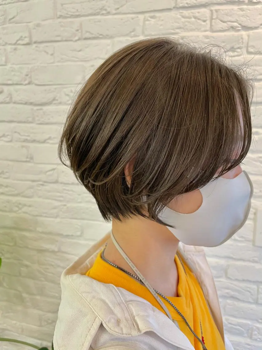 ショート カラー 丸みショート ショートヘア ヘアカラー トリートメント 山口 悟のヘアスタイル