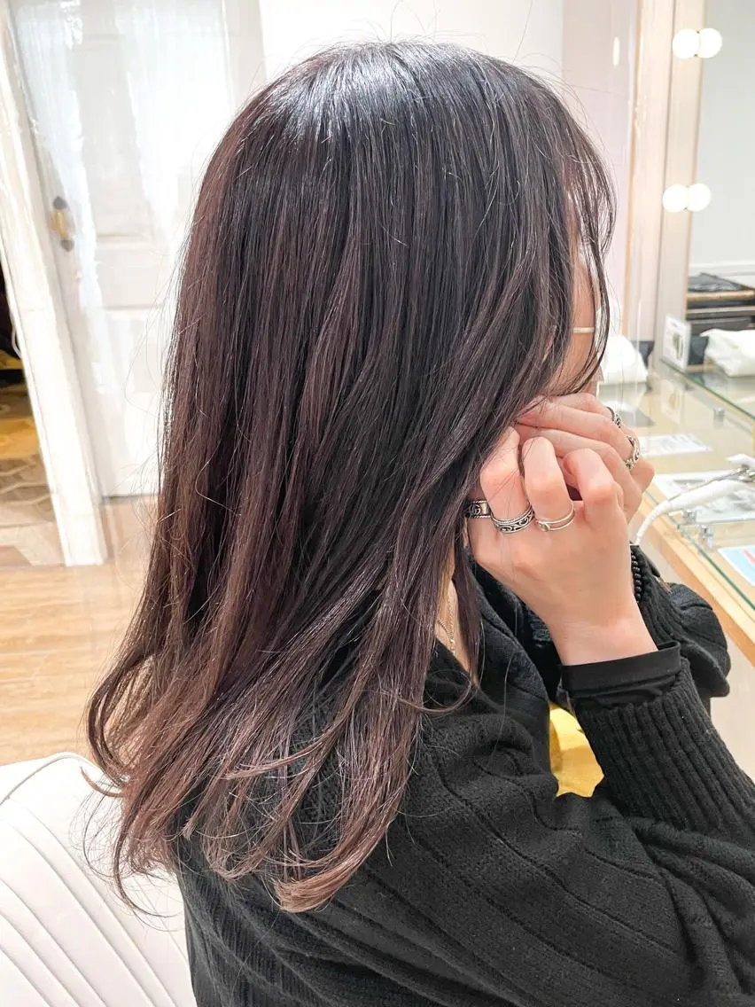 セミロング カラー 透明感カラー パープルカラー ✨カラー支持No.1 🧸ワキ カナコ🧸のヘアスタイル