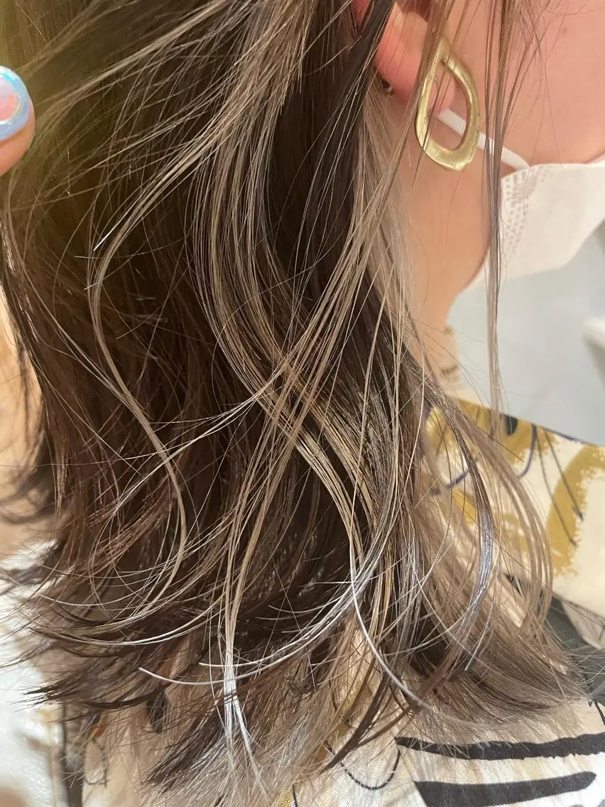 ミディアム カラー 沖縄東京2拠点美容師 mamicoのヘアスタイル