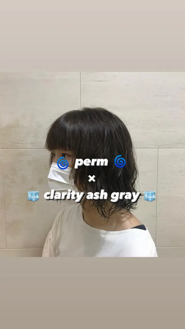 ショート カラー アッシュ アッシュグレー 透明感カラー 茅ヶ崎パーマ特化/ スパイラル/ハルキのヘアスタイル