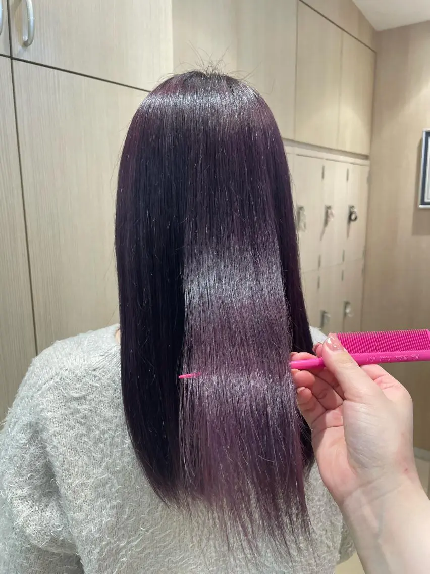 ロング パーマ カット 縮毛矯正 トリートメント 韓国ヘアメイク🎀/ 縮毛矯正✨山本媛香のヘアスタイル
