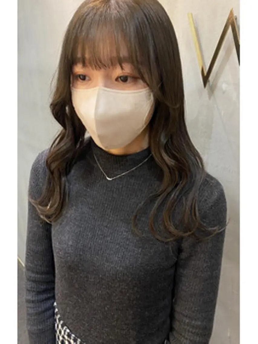 カラー パーマ ミディアム ヘアアレンジ ミディアムパーマ アディクシーカラー ベージュカラー ブリーチ ケアカラー カット ヘアカラー トリートメント ヘアケア特化型サロン newi 梅田のヘアスタイル