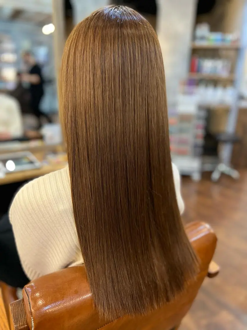 ロング カラー 縮毛矯正&髪質改善 ⭐️OGUのヘアスタイル