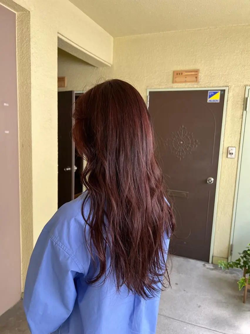 ロング 似合わせレイヤー ＆縮毛矯正のヘアスタイル