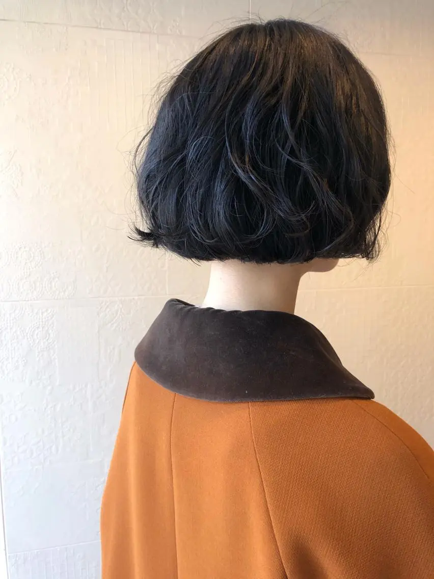 ショート ボブ カット パーマ お洒落ベージュ🤎 代官山shibukiのヘアスタイル