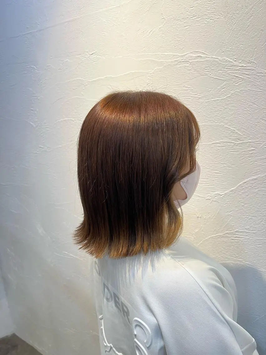 ミディアム カラー アッシュ mia over hairのヘアスタイル