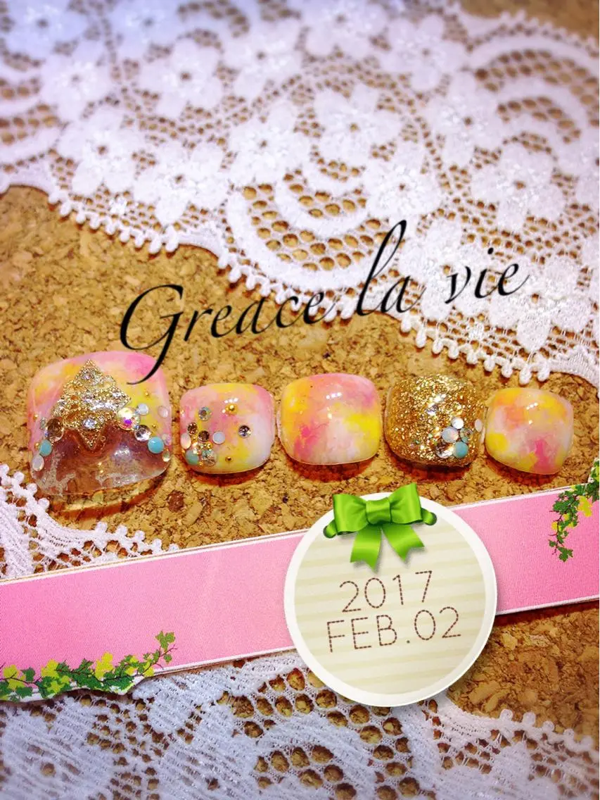 ロング ネイル マツエク・マツパ Greace  la vieのネイルデザイン